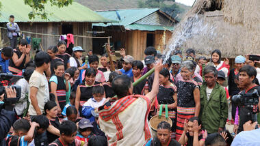 Một số hình ảnh Lễ Bắc Máng nước thôn Đăk Chum I